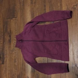 Plum North Face Full Zip Fleece